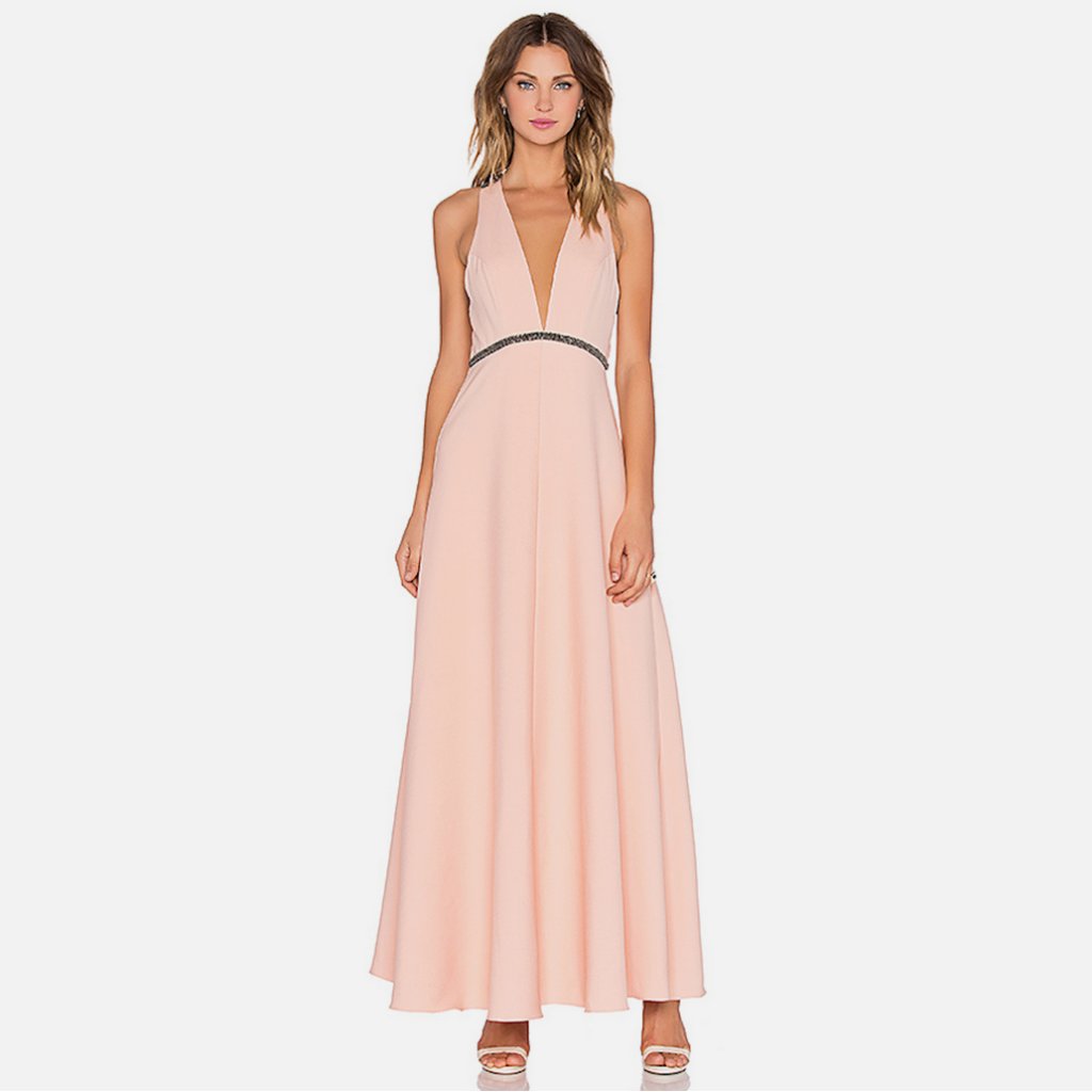 Nbd Nightfalls Maxi Dress In Nude